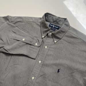 Ralph Lauren Men's XL Blake 100% Cotton Plaid Black/White Shirt